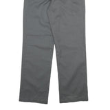 DICKIES Mens Cotton Blend Grey Regular Straight Trousers W30 L31 Workwear Zip