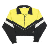 FILA Womens Yellow & Black VFILES Sportswear Cropped Polyester Blend Jacket S
