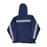 Adidas Striped Jacket - Large Blue Polyester