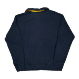 Harley Davidson Spellout 1/4 Zip - XL Navy Cotton