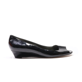 COLE HAAN Peep Toe Heels Black Synthetic Womens UK 6.5