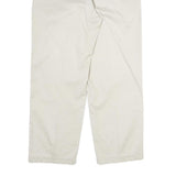 TOMMY HILFIGER Mens Cotton Cream Regular Straight Trousers W34 L32 Classic