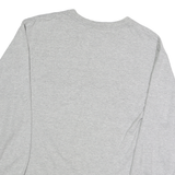 ALSTYLE Mens Grey Harvard Long Sleeve Crew Neck T-Shirt Cotton M