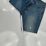 Levis Denim Shorts - 36W 10L Dark Wash Cotton