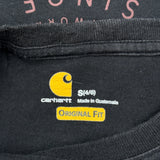 Workwear Carhartt Long Sleeve T-Shirt - Small Black Cotton