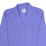 LESLIE FAY Womens Blue Purple Jacket Blazer UK 12 Polyester Blend Button Casual