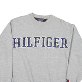 TOMMY HILFIGER Mens Grey Hilfiger Crew Neck M Sweatshirt Cotton Blend Casual