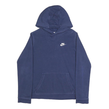 NIKE Boys Blue Hoodie XL Cotton Blend Casual Pullover Hooded Sweatshirt