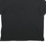 TED BAKER Mens Black Short Sleeve Plain 2XL Cotton Blend Polo Shirt Stylish Fit
