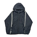 Adidas Striped Jacket - 2XL Black Polyester