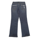 VANILLA JEANS Womens Relaxed Blue Denim W28 L32 Zip Casual Embroidered