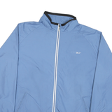 REEBOK Mens Blue Nylon Track Jacket XL Zip Plain Lightweight Athletic