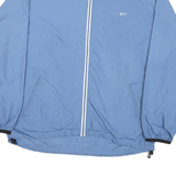 REEBOK Mens Blue Nylon Track Jacket XL Zip Plain Lightweight Athletic