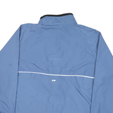 REEBOK Mens Blue Nylon Track Jacket XL Zip Plain Lightweight Athletic