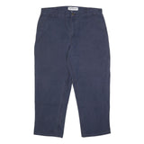 CARHARTT Mens Cotton Blend Blue Loose Straight Trousers W38 L30 Durable Workwear