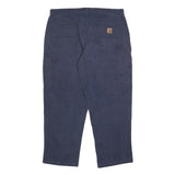 CARHARTT Mens Cotton Blend Blue Loose Straight Trousers W38 L30 Durable Workwear