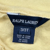 Age 3 Ralph Lauren T-Shirt - XS Yellow Cotton