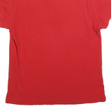 LACOSTE Mens Red Short Sleeve Plain Polo Shirt S Classic Cotton Blend