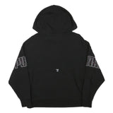 PUMA Womens Black Hoodie M Logo Graphic Cotton Blend Casual Pullover