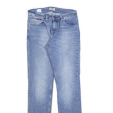 TOMMY JEANS Womens Slim Blue Denim Light W28 L32 Zip Slim Fit Straight Jeans