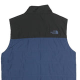 THE NORTH FACE Mens Blue & Black Outdoor Jacket M Polyester Zip Plain