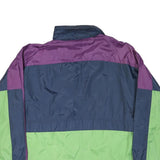 SPEEDWAY Mens Navy Blue & Purple & Green Zip Up Jacket M Polyester Blend
