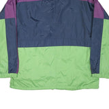 SPEEDWAY Mens Navy Blue & Purple & Green Zip Up Jacket M Polyester Blend