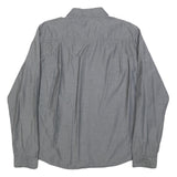 BENCH Mens Grey Cotton Blend Shirt 2XL Long Sleeve Button Casual Workwear