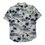 Jachs Hawaiian Shirt - Large Blue Cotton