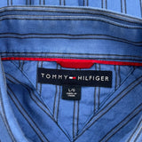 Tommy Hilfiger Striped Shirt - Large Blue Cotton