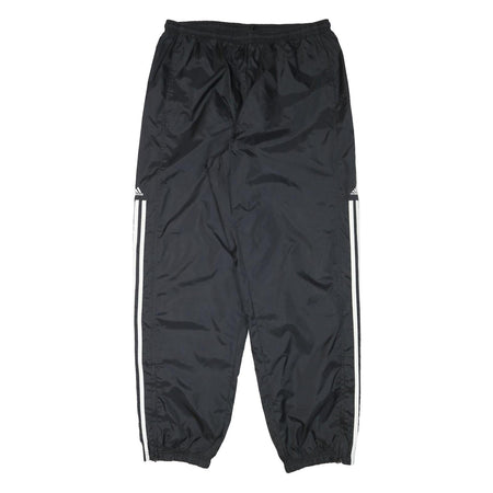 ADIDAS Mens Joggers Black With White Stripes XL W32 L33 Sports Casual Track