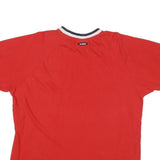 PUMA Mens Red & Navy Graphic T-Shirt XL Short Sleeve Crew Neck Cotton Blend