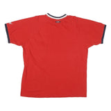 PUMA Mens Red & Navy Graphic T-Shirt XL Short Sleeve Crew Neck Cotton Blend