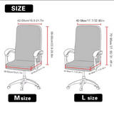 Anyseat Ivory Velvet Office Chair Cover – Zippered Stretchable High‑Back Slipcover Protector