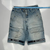 Francois Girbaud Hip Hop Denim Shorts - 34W 12L Light Wash Cotton