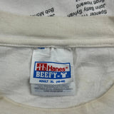 Pacific Coast Road Racing Championship Hanes Single Stitch T-Shirt - XL White Cotton
