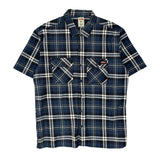 Dickies Checked Flannel Shirt - XL Blue Cotton
