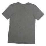 NIKE Mens Grey Red Run Graphic T-Shirt S Short Sleeve Crew Neck Athletic