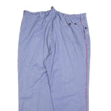SPILAG Mens Cotton Blue Relaxed Straight Leg Trousers W40 L30 Casual Button
