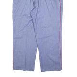 SPILAG Mens Cotton Blue Relaxed Straight Leg Trousers W40 L30 Casual Button