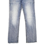 ROCK REVIVAL Womens Jeans Blue Relaxed Straight Denim Light W34 L32 Stylish