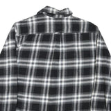JACHS Mens Black & Grey Plaid Shirt L Cotton Blend Long Sleeve Casual