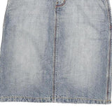 BORRY JEANS Womens Blue Denim Pencil Knee Length Cotton Blend Skirt XS Classic