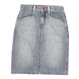 BORRY JEANS Womens Blue Denim Pencil Knee Length Cotton Blend Skirt XS Classic