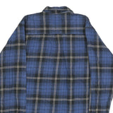 FIELD & STREAM Mens Blue Check Flannel Shirt L Cotton Casual Button Detail