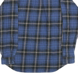 FIELD & STREAM Mens Blue Check Flannel Shirt L Cotton Casual Button Detail