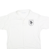 HANES Mens White Short Sleeve USA Judging Tour 1993 Polo Shirt L Cotton Blend