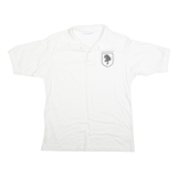 HANES Mens White Short Sleeve USA Judging Tour 1993 Polo Shirt L Cotton Blend