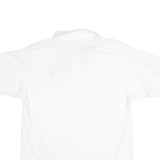 HANES Mens White Short Sleeve USA Judging Tour 1993 Polo Shirt L Cotton Blend