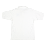 HANES Mens White Short Sleeve USA Judging Tour 1993 Polo Shirt L Cotton Blend
